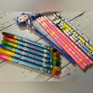 Morning Glory lot - pencils, pen, markers